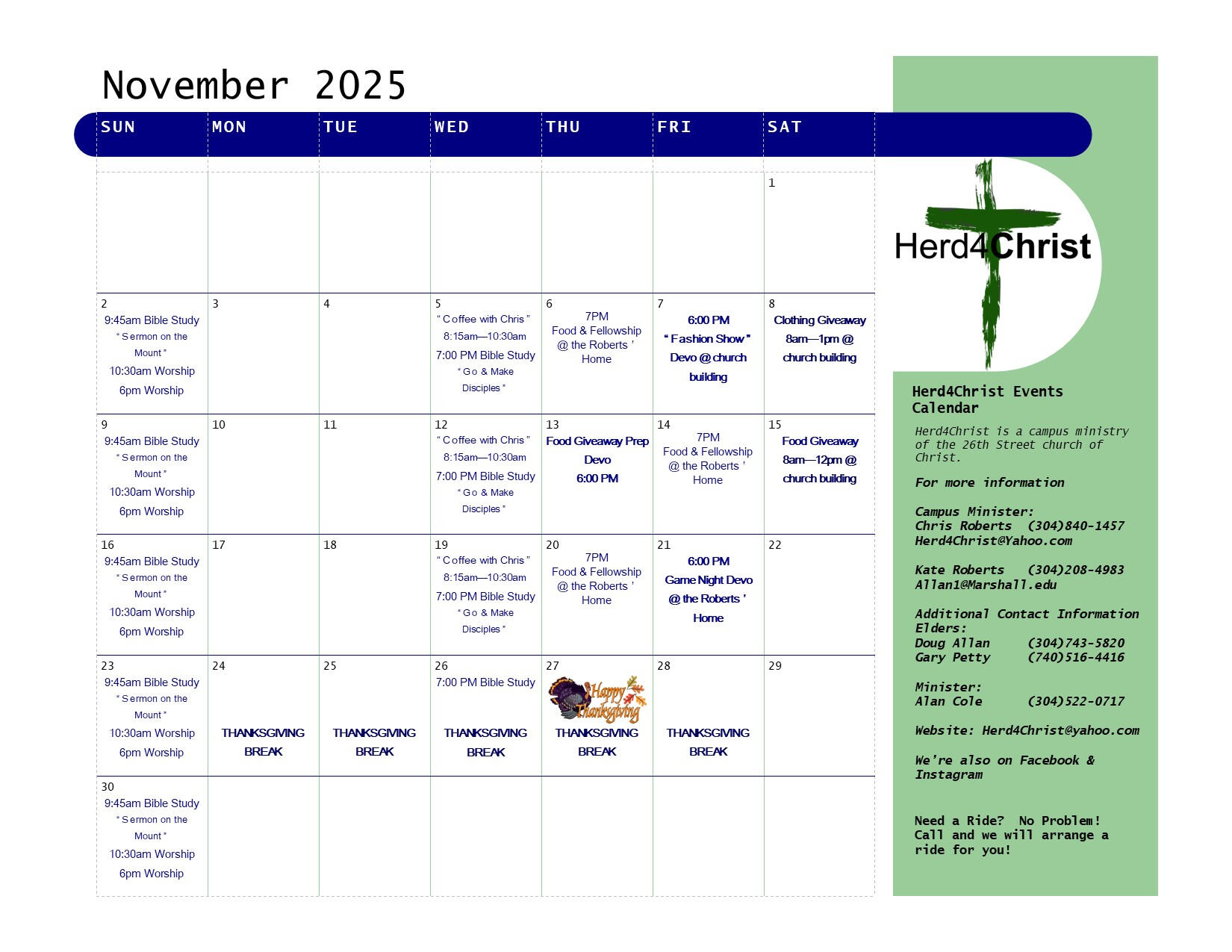 Herd4Christ Calendar